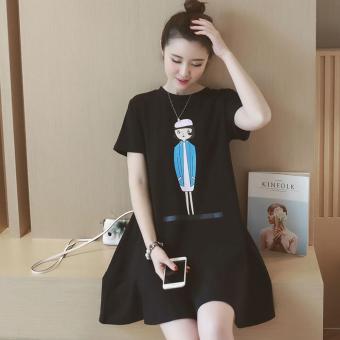 1pc Pregnant Women Casual Short Sleeve Summer Nursing Clothes Maternity Dress  