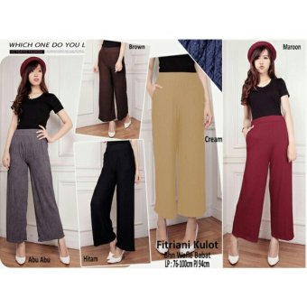 1x SB Collection Celana Kulot Fitriani Long Pant-Maroon  