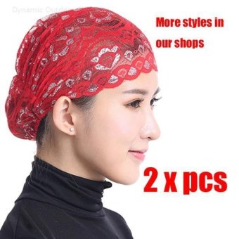 (2 pcs)Muslim Inner headband Women Scarf fashion headband soft breathable hijab - red - intl  