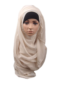 2015 New Women Shawl Wrap Muslim Long Soft Hijab Maxi Islamic Scarf Hot sale Beige  