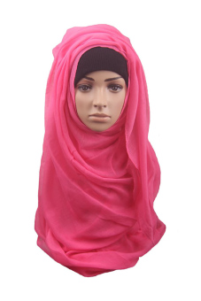 2015 New Women Shawl Wrap Muslim Long Soft Hijab Maxi Islamic Scarf Hot Sale Watermelon Red  