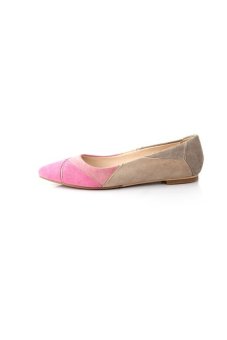 2015 spring and summer spell color pointed flat shoes(Pink)  