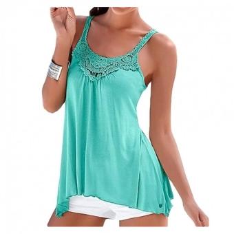 2016 New Summer Women Vest Sexy Lace Stitching Straps Vest Bottoming T-Shirt  