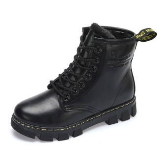 2016 Winter women Add Suede casual shoes fanshion boots women(Black) - intl  