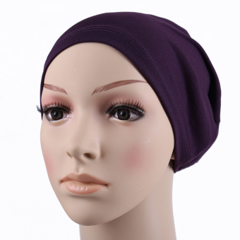 2017 Fashion Polyester Femme Tube Bonnet Cap Hat Hijab Muslim Head Band Underscarf Cotton, Polyester - intl  