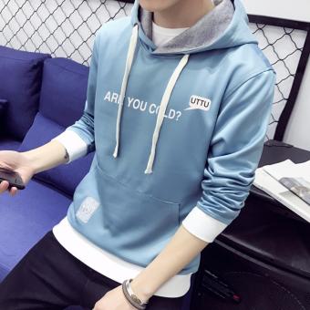 2017 New arrival top quality cotton hooded casual brand young men hoodies luxury male spring autumn winter fashion sweatshirts (Blue) - intl  