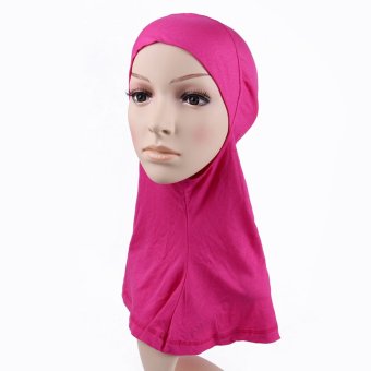 2017New fashion Cotton Hijab Underscarf Muslim Bonnet Ninja Islamic Inner Cpa Turban Hat Women's Head Scarf cotton polyester rose  