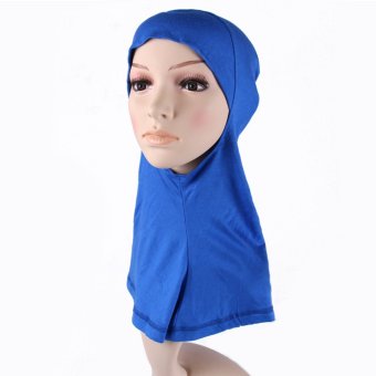2017New White Cotton Hijab Underscarf Muslim Bonnet Ninja Islamic Inner Cpa Turban Hat Women's Head Scarf Cotton Polyester (Blue)  