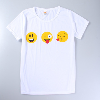 3D Expression Smile and face monkeys printing round neck T-shirt   