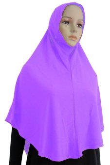 3pcs/lot 80cm Long Muslim Under Scarf Inner Cap Hat Hijab Neck Cover Headwear (Lavender/Orange/Pink)  