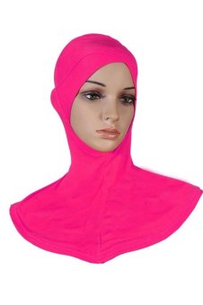 3pcs lot Muslim Under Scarf Inner Cap Hat Hijab Neck Cover Headwear (Rose Yellow Green)  