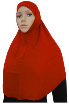 3pcs/lot Long Muslim Turban with Under Scarf Inner Cap Hat Hijab Neck Cover Headwear (Red/Wine Red/Blue)  