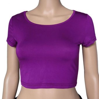 3pcs/lot Muslim Short Sleeve Half-length T-shirt for Women (Purple/Red/Rose)  