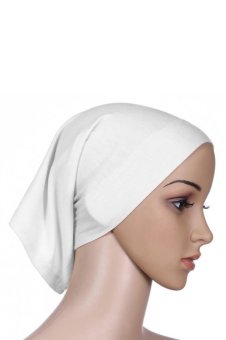 3pcs/lot Muslim Under Scarf inner-cap Hat Hijab Cotton(White/Yellow/Lake Blue)  