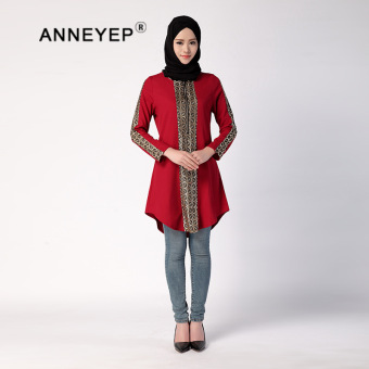 677 # Muslim women's large yards long shirt(red) - intl  