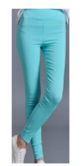 7 Color 2017 New Fashion High Waist Sexy Women Leggings Plus Size S-3XL Candy Color Elastic Casual Slim Fitness Pencil Pants XXXL(Lake Blue) - intl  