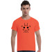 Abstract Giraffe Cartoon Cotton Soft Men Short T-Shirt (Orange)   