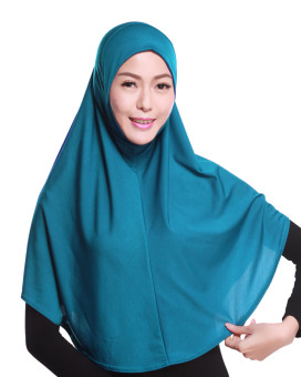 Agapeon Muslim Hijab Tudung Cotton&Linen Lake Blue  