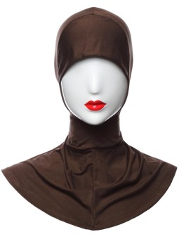 Agapeon Muslim Inner Hijab Cap Inner Neck Full Cover CoffeeColor  