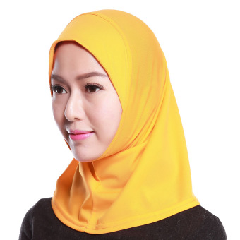 Agapeon Muslim Mini Hijab Tudung Cotton&Linen Yellow  