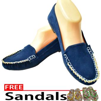 Aintan Flat Shoes NS 02- Sepatu Balet - Biru Free Sandals  