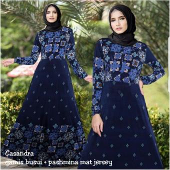 AK - Maxy Casandra (busui)+Pasmina - Blue Akiko Fashion  