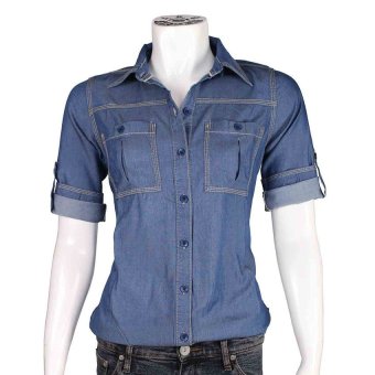 AKO Jeans Shirt Denim 14-4220 - Biru  