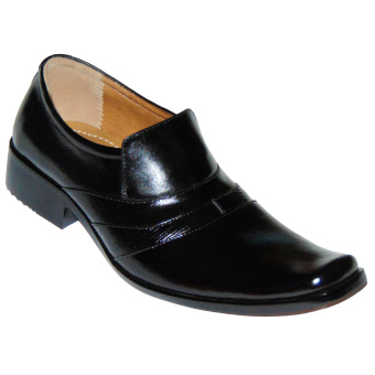 Aldhino Collection Genuine Leather Shoes - Pantofel For Men - Colonia 1261 - Hitam  