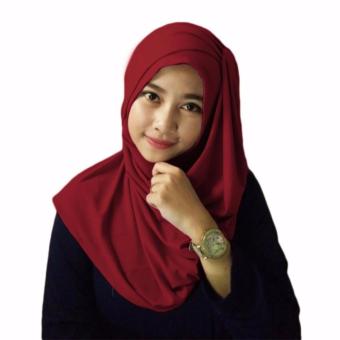 Alesya Hijab Kerudung Instan - Merah marun  