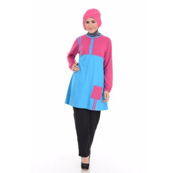 Alnita Blouse Atasan AA-07 Kaos Wanita Baju Muslim Tunik Kemeja Kaos Fanta Tua  