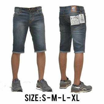 AN Celana jeans skinny pendek [black wosh/grey]  