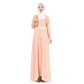 Aooluo 2016 new Muslim women's dress dress Ethnic dress skirt week The Malay hot style (Orange) - intl  