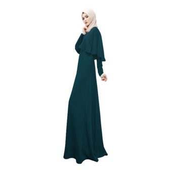 Aooluo 2016 Summer Fashion Muslim Women's Fashion Cloak Dress big Size Super soft Middle Waist Dress Skirt (Green) - intl  