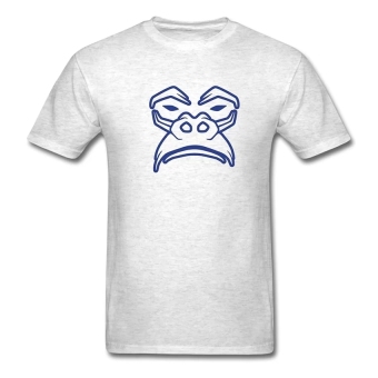 AOSEN FASHION Creative Men's Grumpy Gorilla T-Shirts Light Oxford  