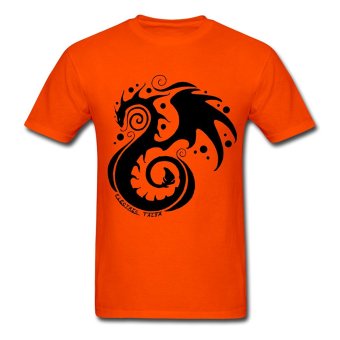 AOSEN FASHION Custom Design Men's Talia Tee T-Shirts Orange  