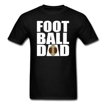 AOSEN FASHION Custom Printed Men's Football Dad T-Shirts Black  