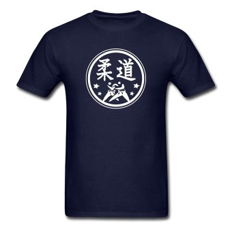 AOSEN FASHION Men's Judo Circle T-Shirts Navy  