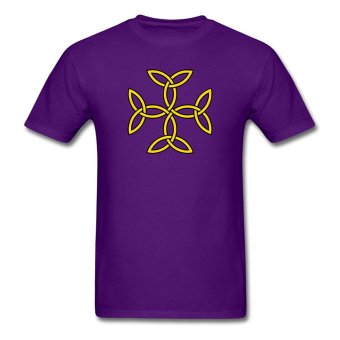 AOSEN FASHION Personalize Men's Triquetra Cross T-Shirts Purple  