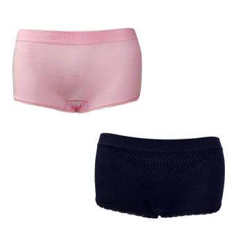 Arrow Apple - Maternity Underwear / Celana Dalam Ibu Hamil - 14 - Soft Pink & Black - 2 Pcs  