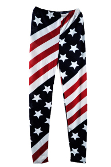 ASTAR Women Stars and Stripes USA Full Length Ladies American Flag Leggings  