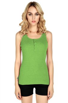 ASTAR Women's Sleeveless T-shirt Stretch Tops Green  