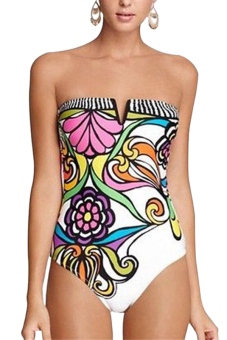 Aukey Floral Clubwear Bodycon Jumpsuit&Romper Bikini  