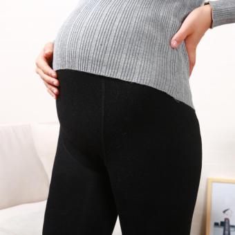 Autumn Winter Maternity Pants Care Belly Leggings Clothes For Pregnant Women Plus Size (Black) - intl  