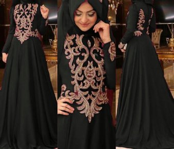 Ayako Fashion Dress Muslim Maxi Safirah - Hitam  