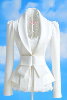 AZONE Big Bowknot Career OL Suit Coats Jacket (White)  