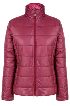 Azone Women Casual Long Sleeve Warm Down Jacket (Dark Red)   