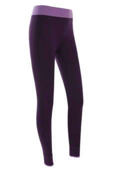 Azone Women's Fashion Elastic Yoga Sports Exercise Fitness Gym Slim Pants Leggings (Purple)   