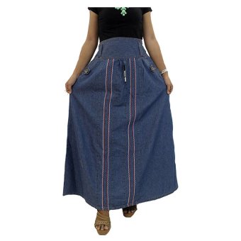 Azra Collection Rok Jeans Panjang R009 - Biru  