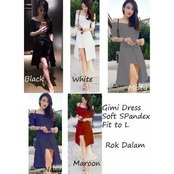 Azure Fashion GIMI Dress - Putih | Dress Wanita | Pakaian Wanita  