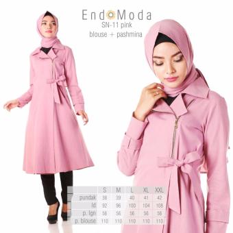 Baju Original Endo Moda Blouse Atasan SN-11 Kaos Wanita Baju Muslim Tunik Kemeja Kaos Pink  